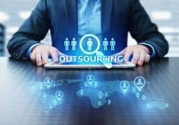 Outsourcing Human Resources Business Internet Technology Concept.
