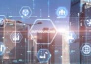 Outsourcing Human Resources Global Recruitment concept. City Background.